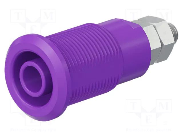 Connector: 4mm banana; socket; 32A; violet; nickel plated STÄUBLI BI-SLB4-GK/N-26