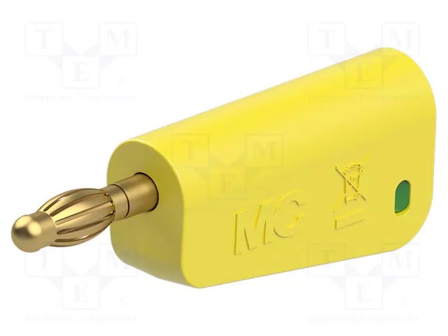 Connector: 4mm banana; plug; 19A; 30VAC; 60VDC; yellow-green; 1mm2 STÄUBLI LM-4A-30-20