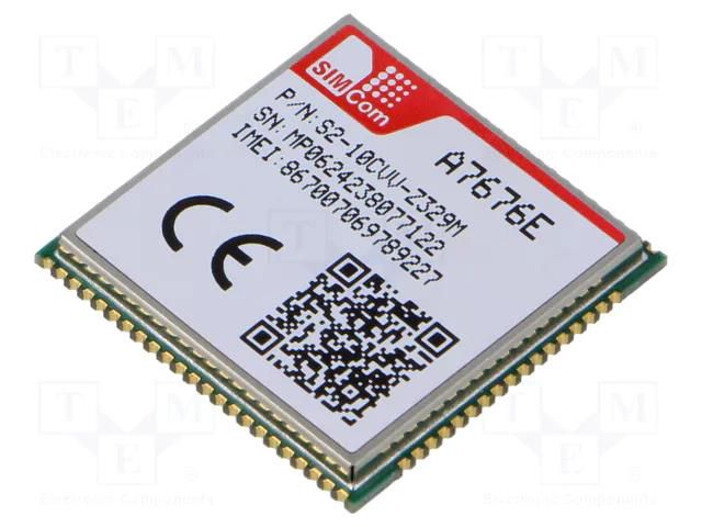 Module: LTE; Down: 10Mbps; Up: 5Mbps; SMD; 24x24x2.4mm SIMCOM A7676E-LBSE