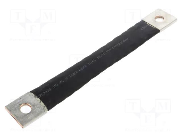 Braids; insulated earthing tape; 50mm2; Ø1: 11mm; Ø2: 11mm; 250A CONNECT IKT-050-200-1111-D
