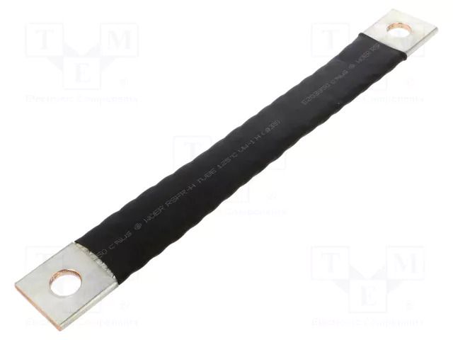 Braids; insulated earthing tape; W: 40mm; 95mm2; Ø1: 17mm; Ø2: 17mm CONNECT IKT-095-300-1717-D