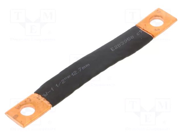 Braids; insulated earthing tape; W: 16mm; 16mm2; Ø1: 9mm; Ø2: 9mm CONNECT IST-016-300-0909-D