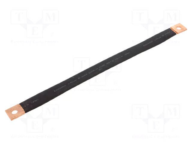 Braids; insulated earthing tape; W: 20mm; 25mm2; Ø1: 9mm; Ø2: 9mm CONNECT IST-025-300-0909-D