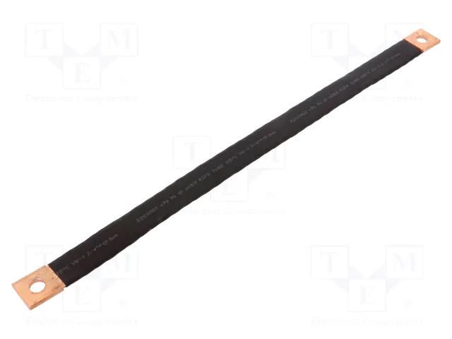Braids; insulated earthing tape; 35mm2; Ø1: 11mm; Ø2: 11mm; 195A CONNECT IST-035-400-1111-D