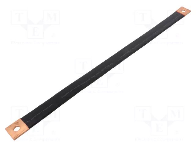 Braids; insulated earthing tape; W: 30mm; 50mm2; Ø1: 11mm; Ø2: 11mm CONNECT IST-050-500-1111-D
