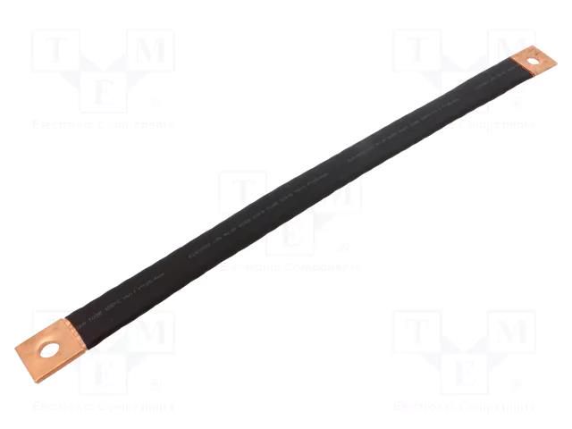 Braids; insulated earthing tape; 70mm2; Ø1: 13mm; Ø2: 13mm; 290A CONNECT IST-070-500-1313-D