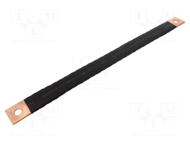 Braids; insulated earthing tape; 95mm2; Ø1: 17mm; Ø2: 17mm; 330A CONNECT IST-095-400-1717-D