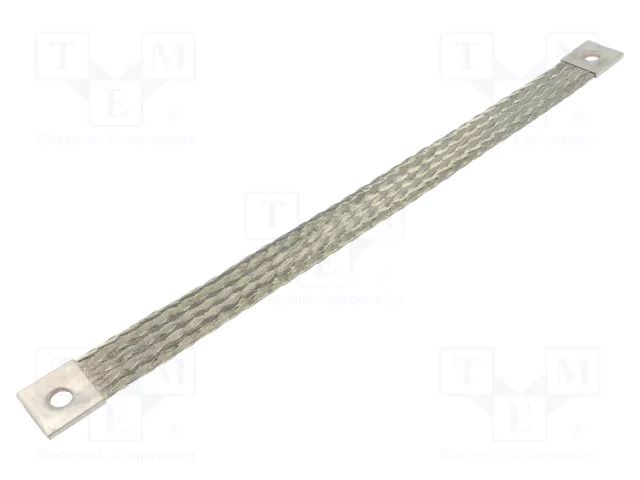 Braids; earthing tape; 50mm2; Ø1: 11mm; Ø2: 11mm; 250A; L: 400mm; KT CONNECT KT-050-400-1111-D
