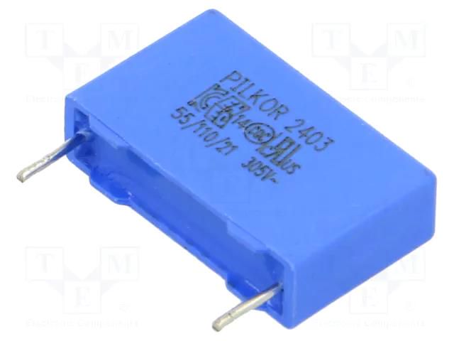 Capacitor: polypropylene; X2; 100nF; 305V; THT; ±10%; 15mm PILKOR PCX2339F6K104