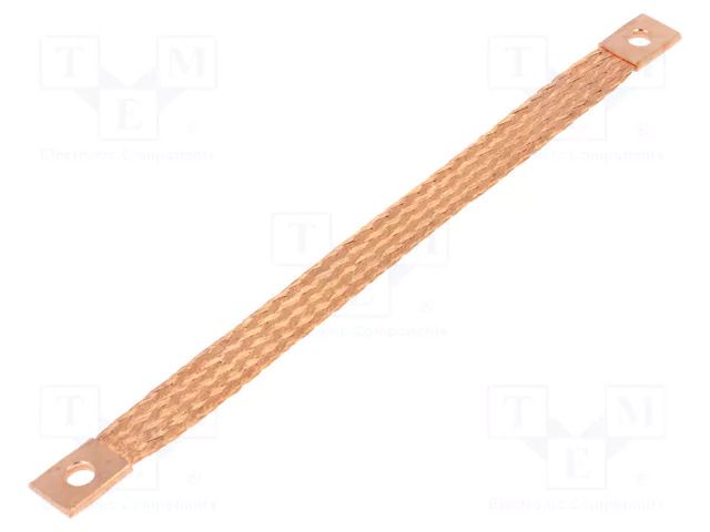 Braids; earthing tape; 10mm2; Ø1: 7mm; Ø2: 7mm; 75A; L: 200mm; ST CONNECT ST-010-200-0707-D