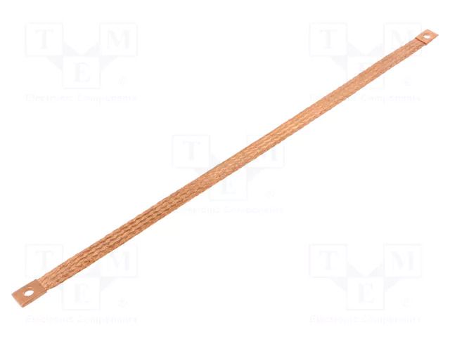 Braids; earthing tape; 10mm2; Ø1: 7mm; Ø2: 7mm; 75A; L: 400mm; ST CONNECT ST-010-400-0707-D