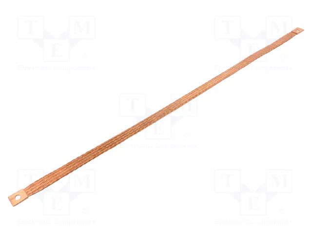 Braids; earthing tape; 10mm2; Ø1: 7mm; Ø2: 7mm; 75A; L: 500mm; ST CONNECT ST-010-500-0707-D