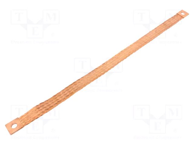 Braids; earthing tape; W: 25mm; 35mm2; Ø1: 11mm; Ø2: 11mm; 195A; ST CONNECT ST-035-500-1111-D