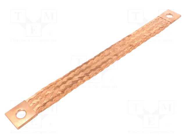 Braids; earthing tape; W: 40mm; 95mm2; Ø1: 17mm; Ø2: 17mm; 330A; ST CONNECT ST-095-400-1717-D