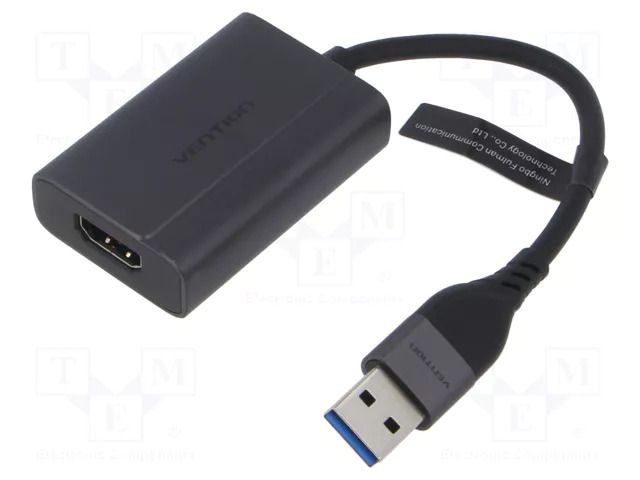 Adapter; HDMI socket,USB A plug,USB C plug; nickel plated; PVC VENTION ACYHB