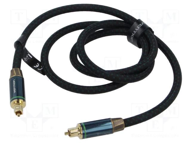 Cable; Toslink plug,both sides; 1m; Plating: gold-plated; black VENTION BKBGF
