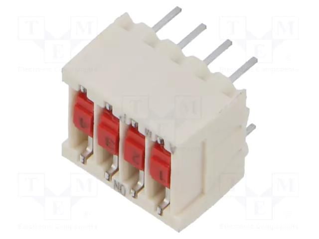 Switch: DIP-SWITCH; ON-OFF; Pos: 2; -25÷70°C; THT; DIP; Body: white TE Connectivity 5161390-4