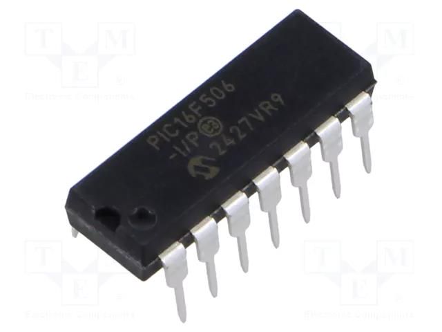 IC: PIC microcontroller; 1.75kB; 20MHz; GPIO,ICSP; 2÷5.5VDC; THT MICROCHIP TECHNOLOGY PIC16F506-I/P