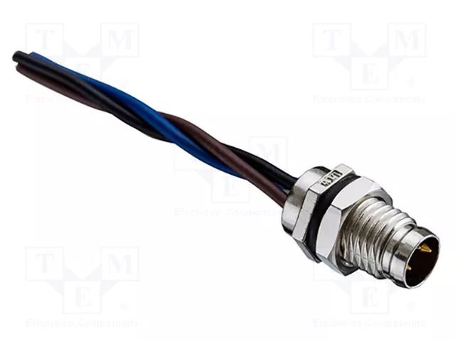 Connector: M8; male; PIN: 3; 3A; 60V; IP67; socket; metal AMPHENOL LTW 8-03PMMS-SF7001