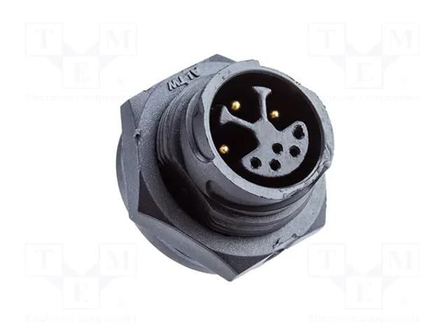 Connector: circular; socket; size C; male/female; PIN: 8(6+2); IP67 AMPHENOL LTW CBU-08PMES-TC7001