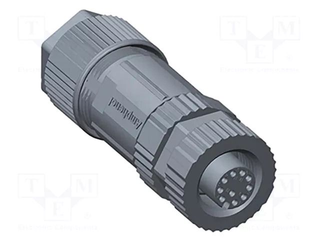 Connector: M12; 2A; 30V; plug; female; PIN: 8; IP67,IP68; straight AMPHENOL LTW MSAS-08BFFA-SL7001