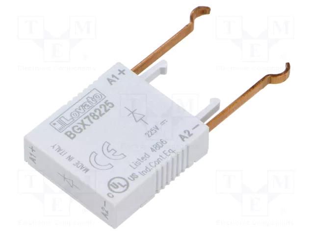 Surge arrester; diode assemblie; 225VDC; BG LOVATO ELECTRIC 11BGX78225