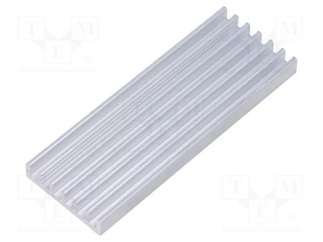 Heatsink: extruded; grilled; natural; L: 75mm; W: 27mm; H: 6mm; raw FISCHER ELEKTRONIK SK473/75/AL
