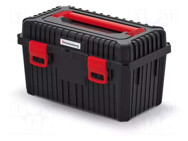 Chest; tool case; black; polymer; HEAVY; 585x360x337mm; 25kg KISTENBERG KHV603535-S411