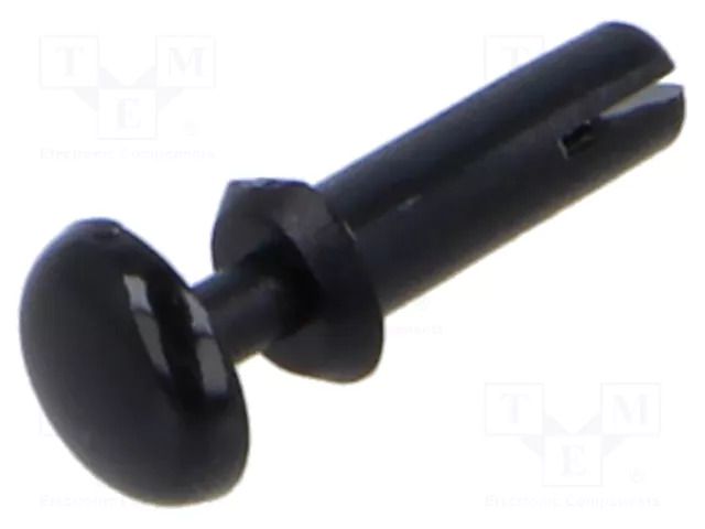 Rivet; polyamide; L.rivet: 6.4mm; Panel cutout diam: 2.1mm; black DREMEC DR8G4012.0X5.2B