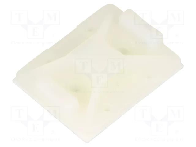 Holder; self-adhesive; polyamide; UL94V-2; natural; FH: 3.2mm HELLERMANNTYTON TY8G1S-NA
