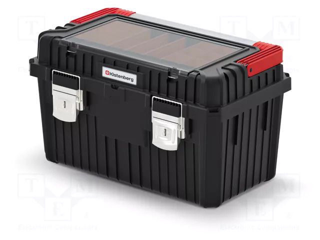 Chest; tool case; black; polymer; HEAVY; 585x360x337mm; 25kg KISTENBERG KHVA603535BSM-S411