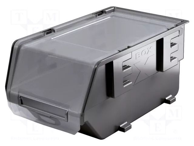 Container: cuvette; black; Cover colour: transparent; with a lock KISTENBERG KEX20F-S411