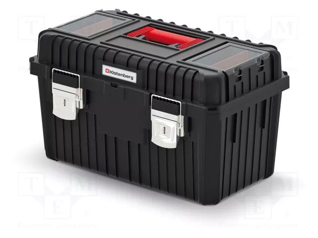 Chest; tool case; black; polymer; HEAVY; 585x360x337mm; 25kg KISTENBERG KHV603535FM-S411