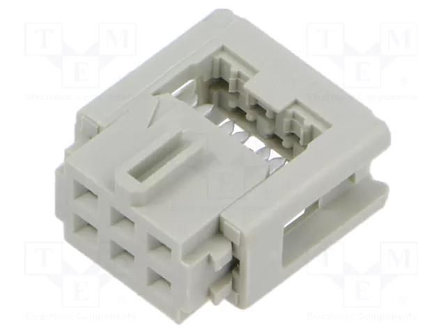 Connector: IDC; female; PIN: 6; SEK; IDC; 2.54mm; 1.27mm; UL94V-0 HARTING 09185066804