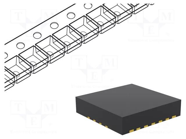 IC: digital; demultiplexer,multiplexer; Ch: 4; CMOS; SMD; DHXQFN16 NEXPERIA 74HC4052BZX