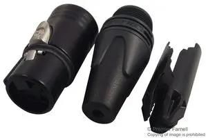 SOCKET, XLR, BLACK, 4POLE NC4FXX-BAG