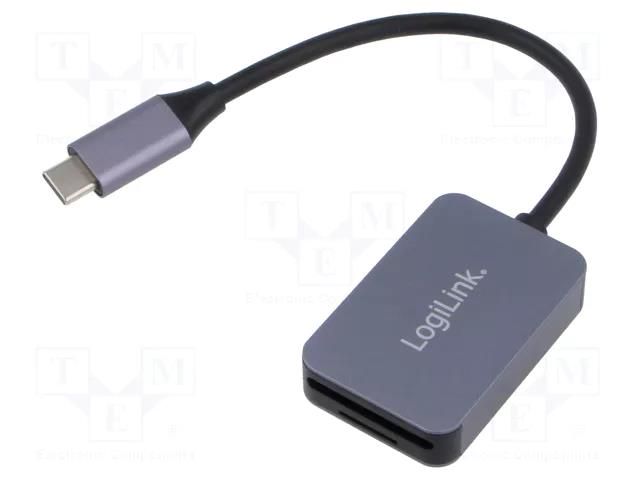 Card reader: memory; USB C plug; USB 3.2; 5Gbps LOGILINK CR0050