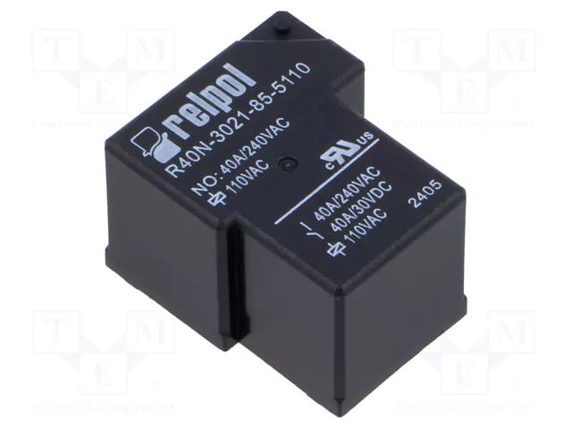 Relay: electromagnetic; SPST-NO; Ucoil: 110VAC; 40A; max.110VDC RELPOL R40N3021855110