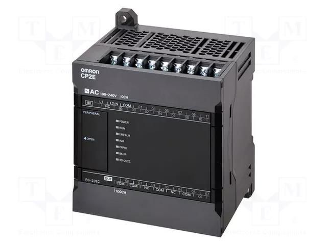 Module: PLC programmable controller; OUT: 8; IN: 12; OUT 1: relay OMRON CP2E-E20DR-A