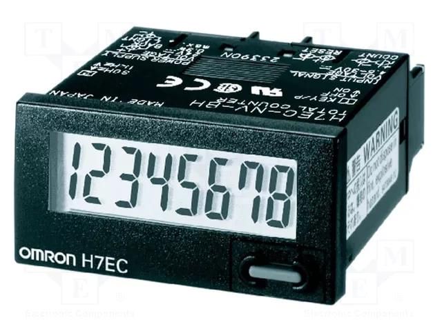 Counter: electronical; LCD; pulses; 99999999; IP66; on panel; H7EC OMRON H7EC-NV-BH