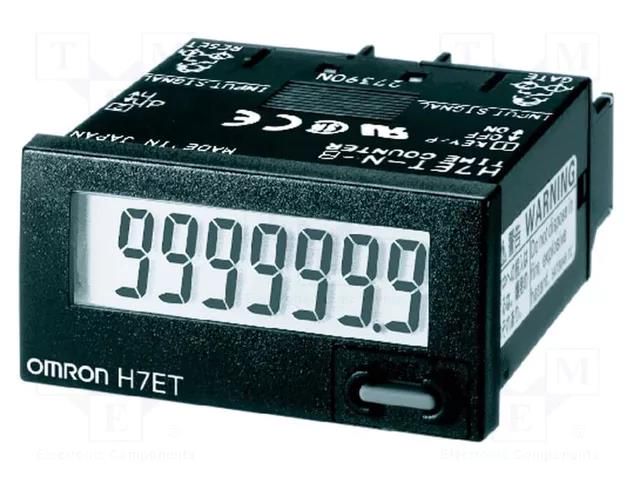 Counter: electronical; with access lock; working time; LCD OMRON H7ET-N-B
