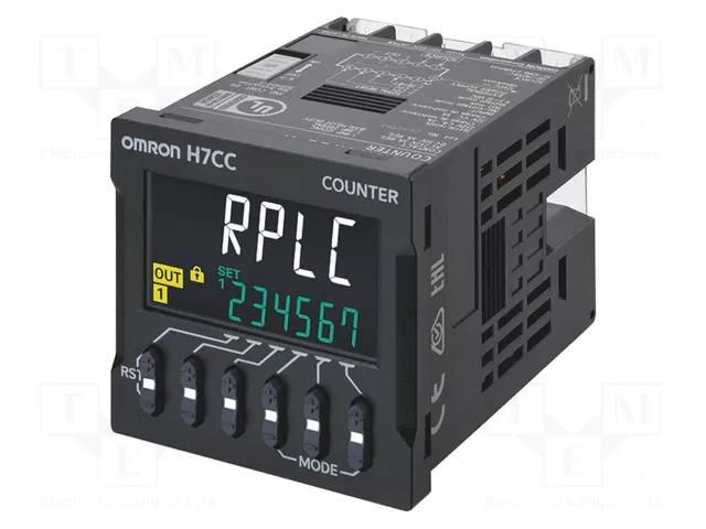 Counter: electronical; LCD; pulses; -99999÷999999; SPST; undecal OMRON H7CC-A8