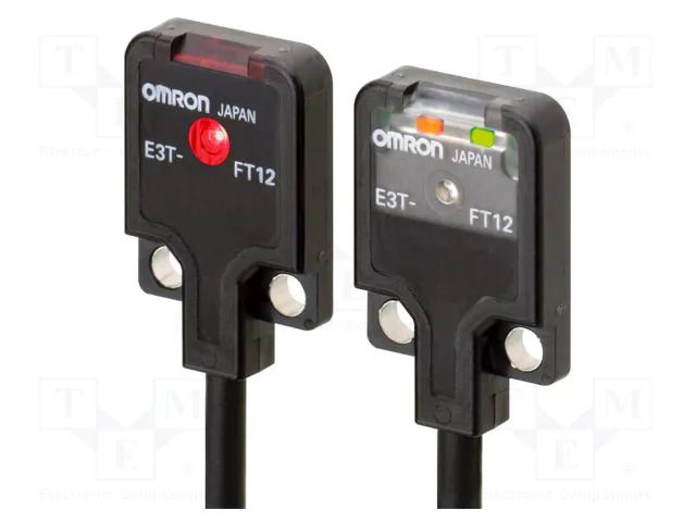 Sensor: photoelectric; Range: 0÷500mm; NPN; DARK-ON; Usup: 12÷24VDC OMRON E3T-FT12-2M