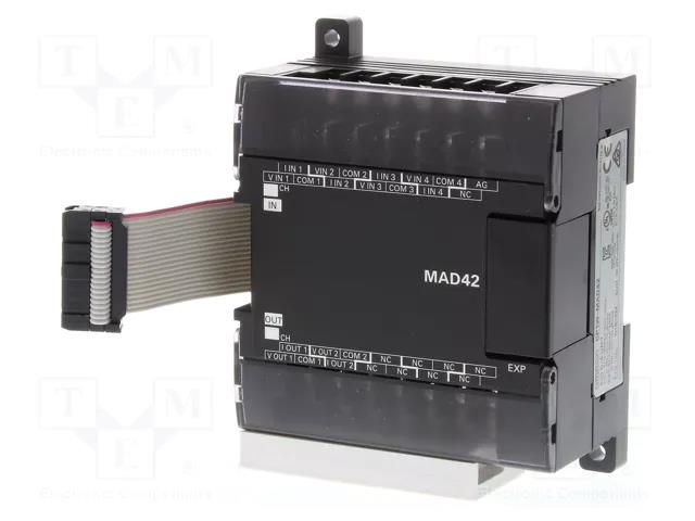 Module: extension; Analog in: 4; Analog.out: 2 OMRON CP1W-MAD42