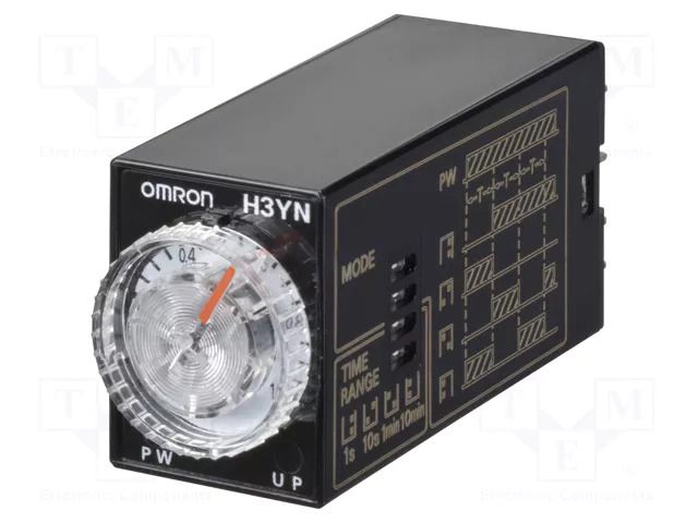 Timer; 0,1s÷10min; DPDT; 250VAC/5A; 12VDC; H3YN-B; socket; -10÷55°C OMRON H3YN-2B-12DC