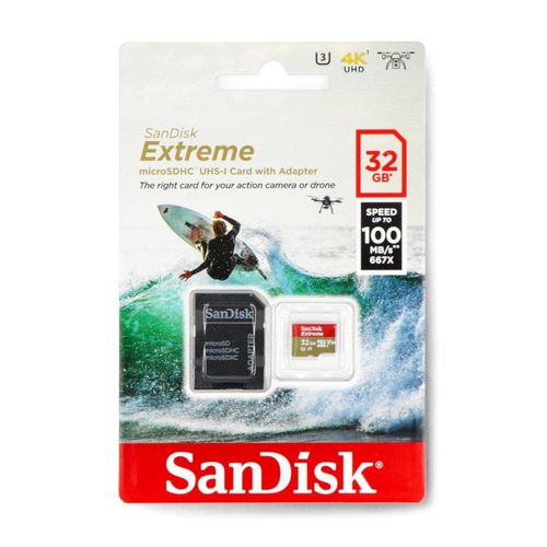 Memory card SanDisk Extreme 667x microSD 32GB 100MB / s UHS-I class 10 with adapter KAP-09333 619659155100