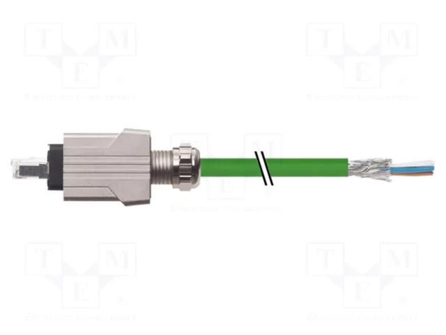 Patch cord; wires,RJ45 plug; 5; stranded; Cu,tinned; 1.5m; PUR MURRELEKTRONIK 7000-74601-7940150