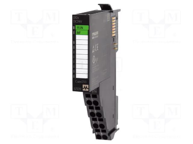 Digital output; 24VDC; for DIN rail mounting; Cube20S; plastic MURR ELEKTRONIK MURR-57380