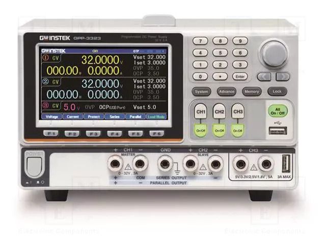 Power supply: programmable laboratory; 0÷32VDC; 0÷3A; 0÷32VDC GW INSTEK GPP-3323L