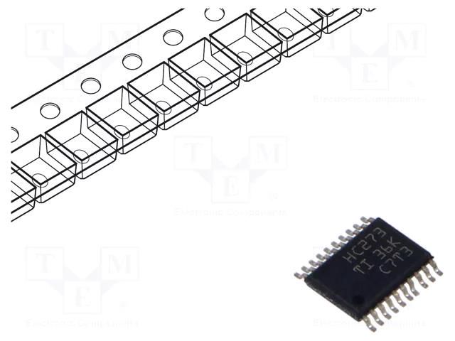 IC: digital; D flip-flop; Ch: 8; SMD; TSSOP20; tube; HC TEXAS INSTRUMENTS SN74HC273PWR